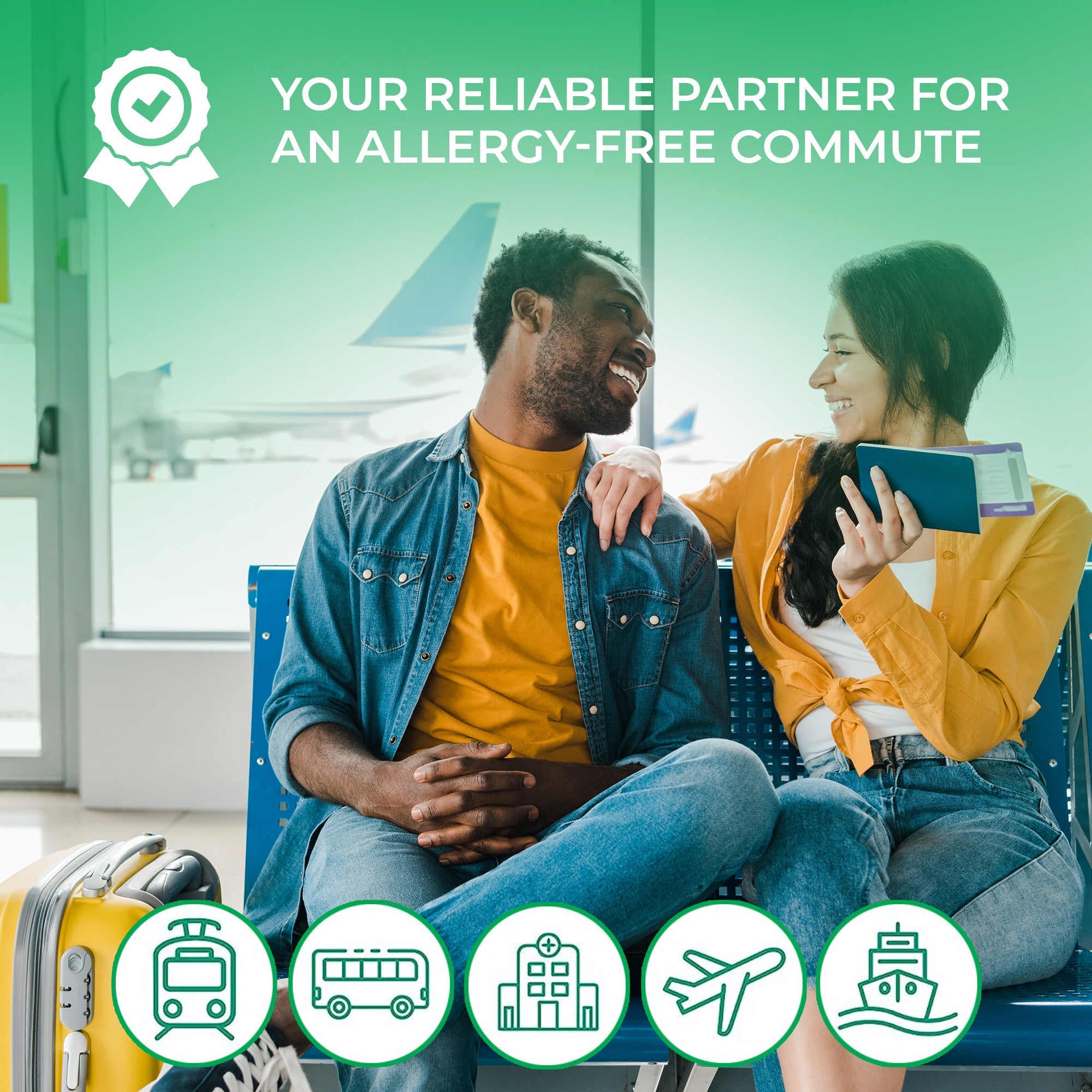 NasalGuard For Air Travelers - Airborne Particle Blocker, Cool Menthol - 10g (Pack of 6)